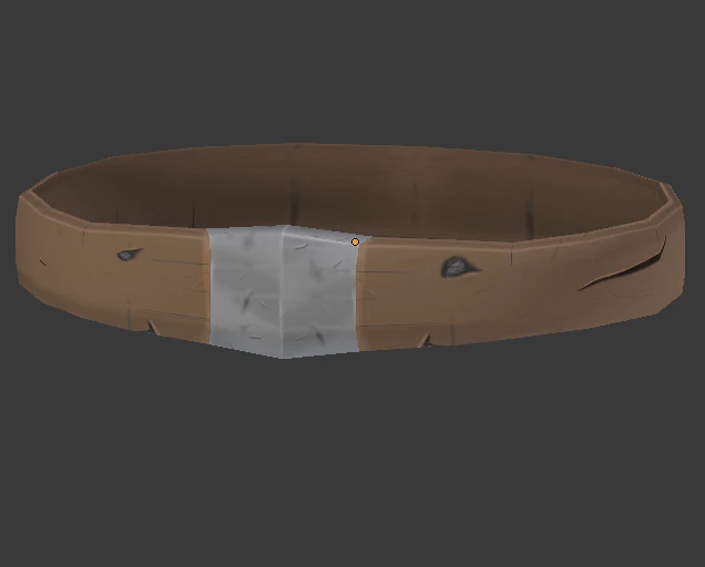 leather belt low poly 3D Model .c4d .max .obj .3ds .fbx .stl .blend 