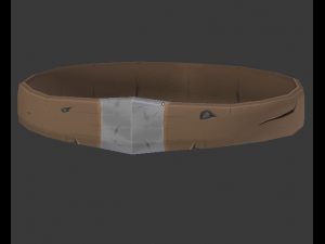 leather belt low poly 3D मॉडल