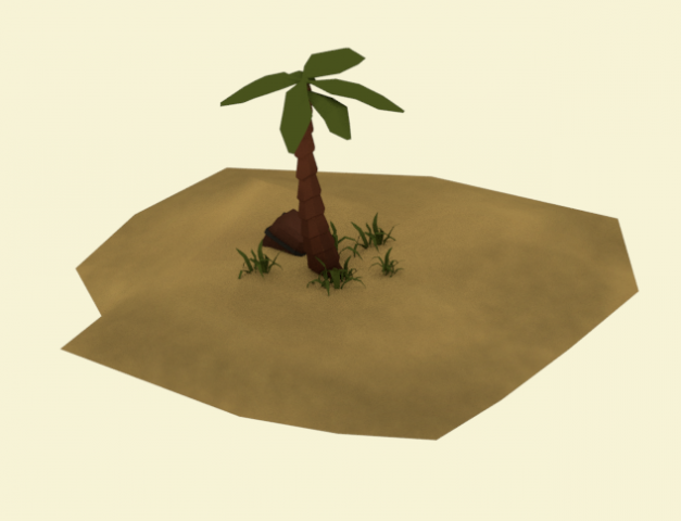 island low poly 3D Model .c4d .max .obj .3ds .fbx .stl .blend 