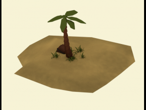 island low poly Modèle 3D