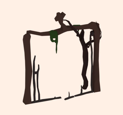 graveyard gate lowpoly 3D Model .c4d .max .obj .3ds .fbx .stl .blend 