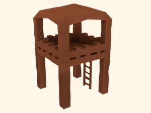 toren laag poly 3D Model