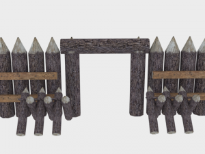 village defence pack low poly 3Dモデル