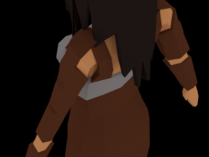 low-poly female armored character Modello 3D