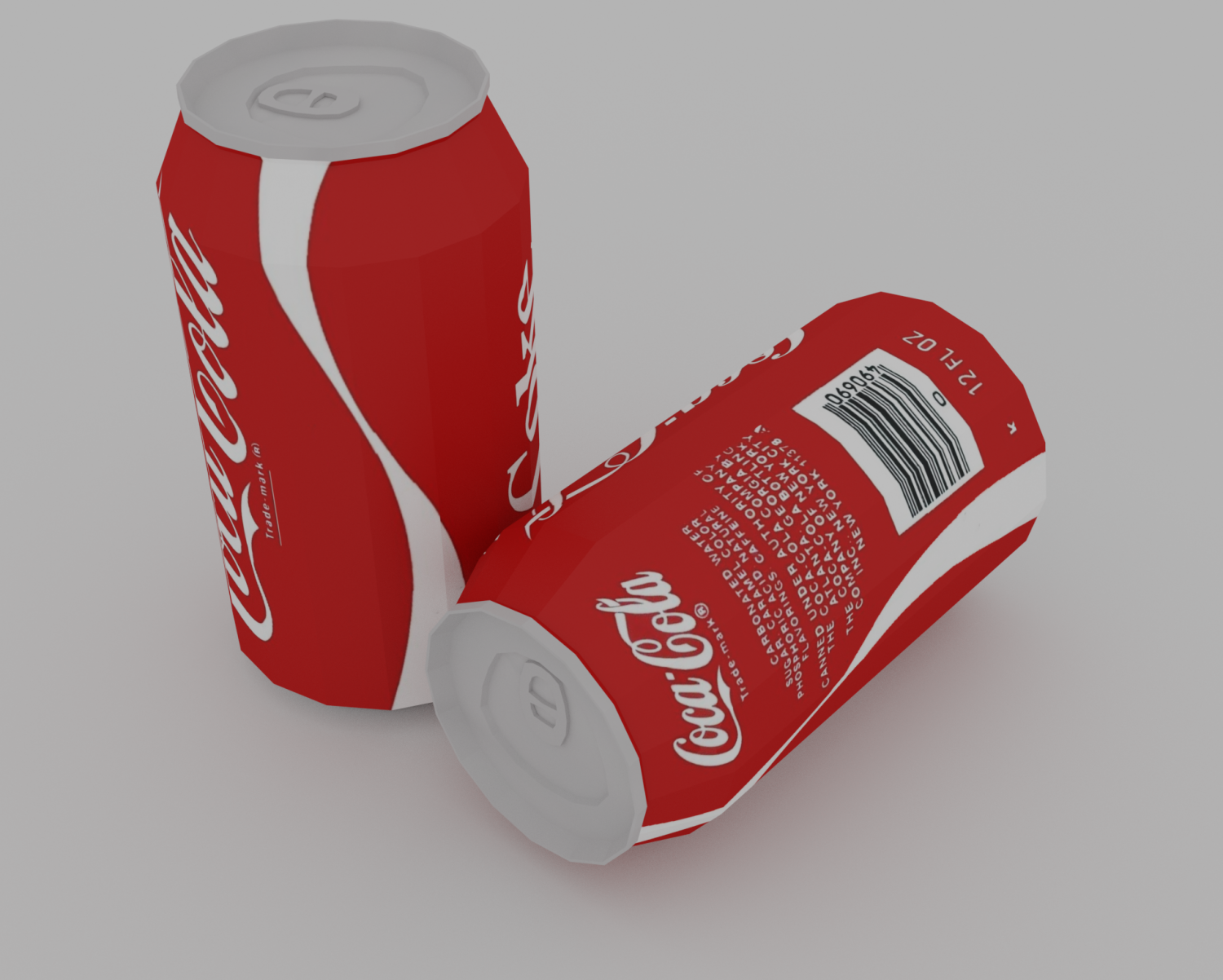 Coca-Cola Dose 12 FL 3D-Modell - Herunterladen Lebensmittel on