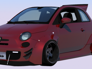 abarth 595 race Modello 3D