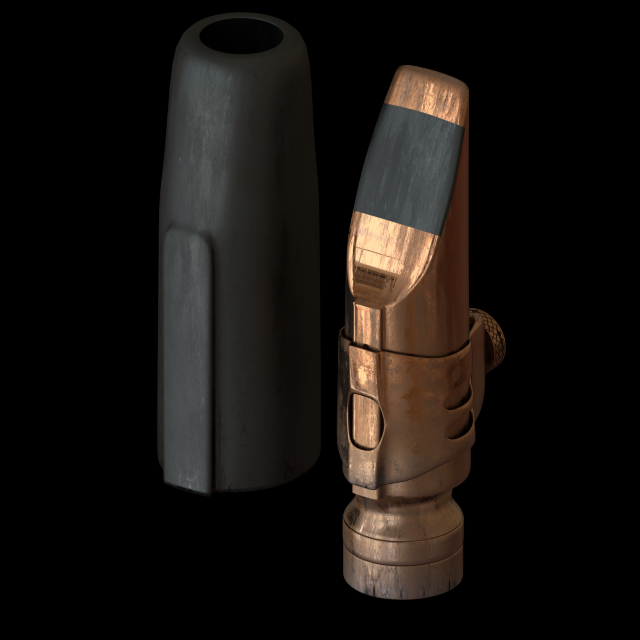 mouthpiece saxophone 3Dモデル .c4d .max .obj .3ds .fbx .stl .blend 