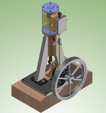 vertical single cylinder steam engine Model 3D .c4d .max .obj .3ds .fbx .stl .blend 