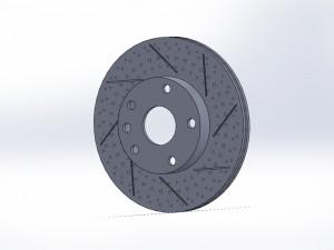 double ventilated brake disk 3D 模型