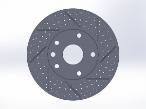 double ventilated brake disk 3D Model