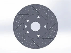 double ventilated brake disk 3D Model