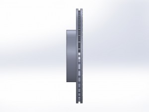double ventilated brake disk 3D Model