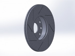 double ventilated brake disk 3D Model