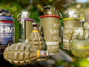 modern grenade pack Modello 3D