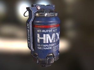 modern grenade pack Modello 3D