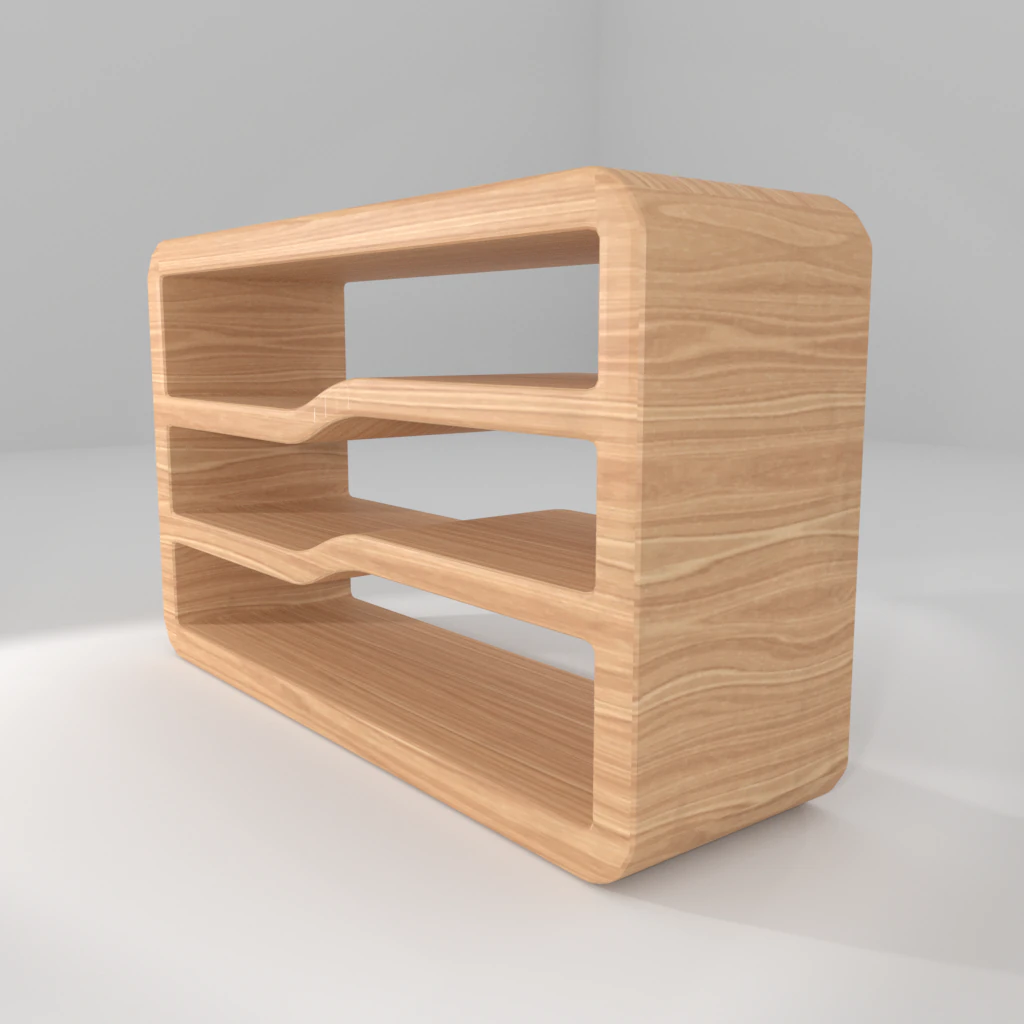 bookshelf 3D Model .c4d .max .obj .3ds .fbx .stl .blend 