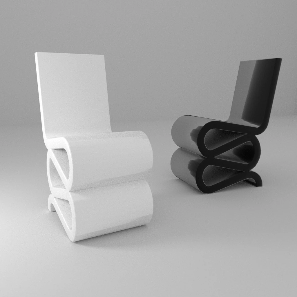 design plastic chairs 3D Model .c4d .max .obj .3ds .fbx .stl .blend