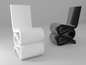 sedie in plastica di design Modello 3D