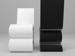 design plastic chairs Model 3D