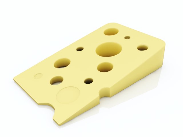 door stopper - cheese 3D Print Model .c4d .max .obj .3ds .fbx .stl .blend 