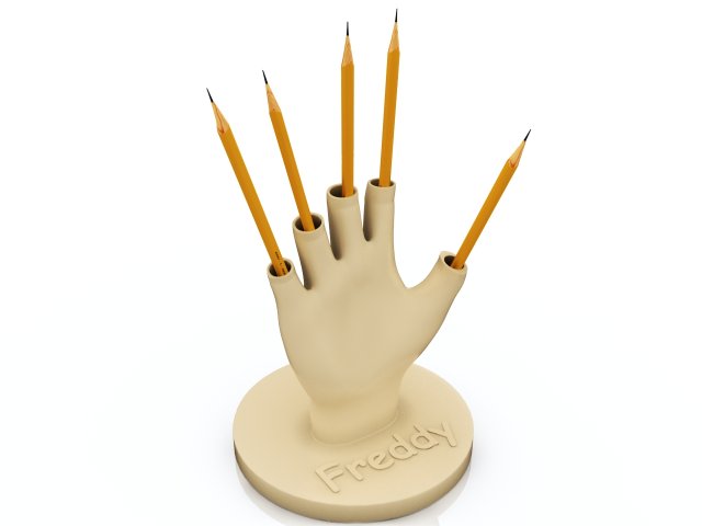 pencil holder - freddy 3D Принт Модель .c4d .max .obj .3ds .fbx .stl .blend 