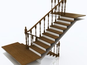 wooden staircase 3Dモデル