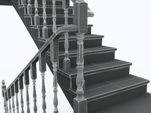 wooden staircase 3Dモデル