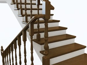 wooden staircase 3D Model