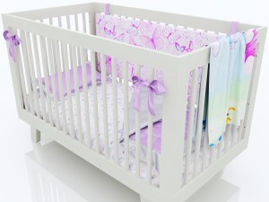 baby cot for girl Modello 3D