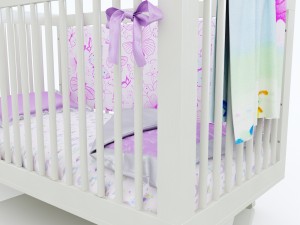 baby cot for girl Modello 3D