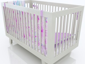 baby cot for girl Modello 3D