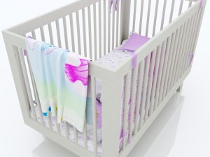 baby cot for girl Modello 3D