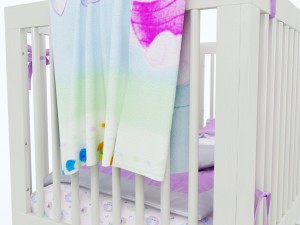 baby cot for girl Modello 3D