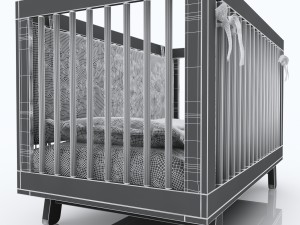 baby cot for girl Modello 3D