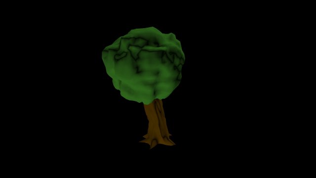 cartoon tree 3D Model .c4d .max .obj .3ds .fbx .stl .blend 