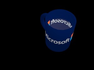microsoft mug with water 3D Model