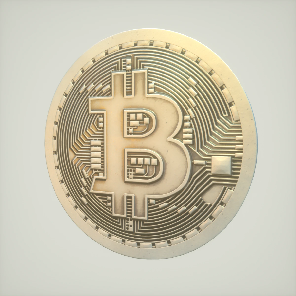 3d bitcoin 4k модель текстури 3D Модель .c4d .max .obj .3ds .fbx .stl .blend 