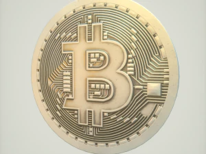 Model tekstur bitcoin 4k 3d Model 3D