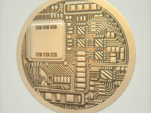 3d bitcoin 4k модель текстури 3D Модель