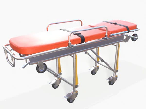 ambulance stretcher trolley 3D Model