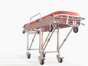ambulance stretcher trolley 3D Model