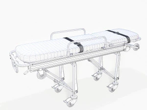 ambulance stretcher trolley 3D Model