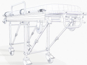 ambulance stretcher trolley 3D Модель
