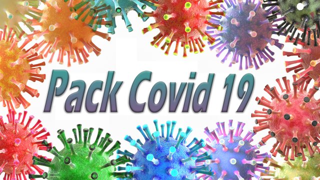 coronavirus covid 19 pack 3D Model .c4d .max .obj .3ds .fbx .stl .blend 