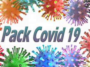 coronavirus covid 19 pack 3D Model