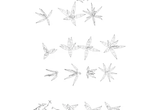 Cartoon Grass Pack Flower 3D Model