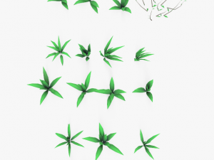 Cartoon Grass Pack Flower 3D Modell