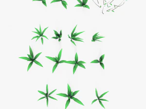 Cartoon Grass Pack Flower 3D Model
