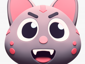 Cartoon Head Cats Pack Modelo 3D