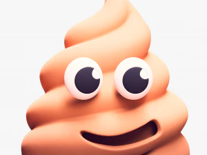 Smiling Faces Poop Emoji Collection 3D Model